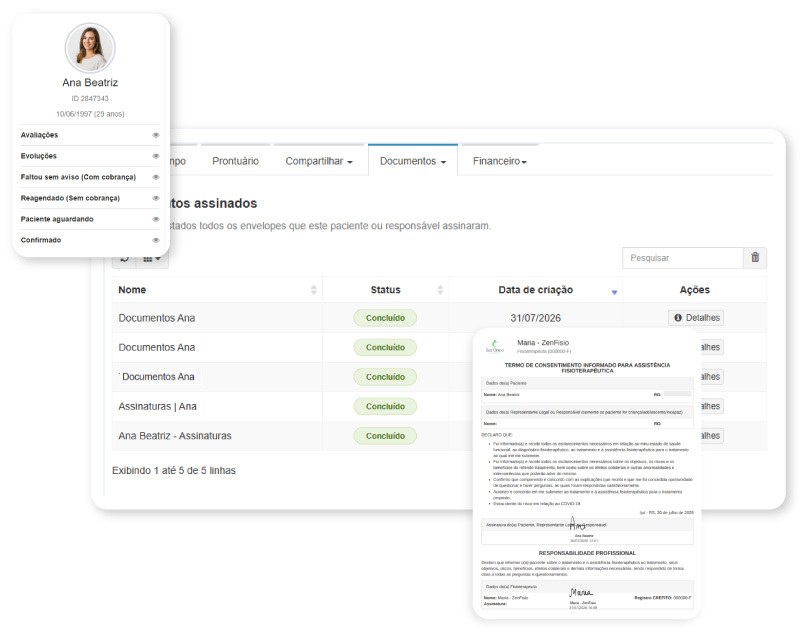 Registro de assinatura com envio de notificação por e-mail e WhatsApp, com validação de dados do signatário e autenticação para confirmação de assinatura