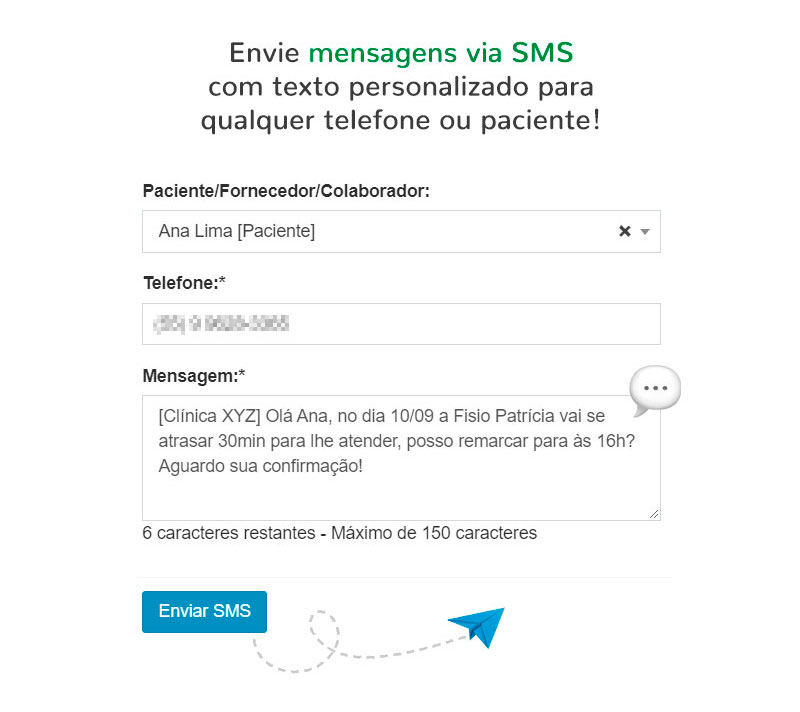 Envio de mensagens de SMS personalizadas para clientes
